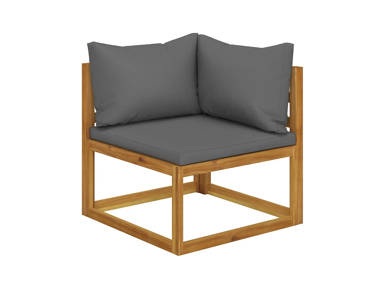 Mobili da giardino mobili da esterno Set di mobili da 5 pezzi con cuscino in legno massello di acacia 02_0016288