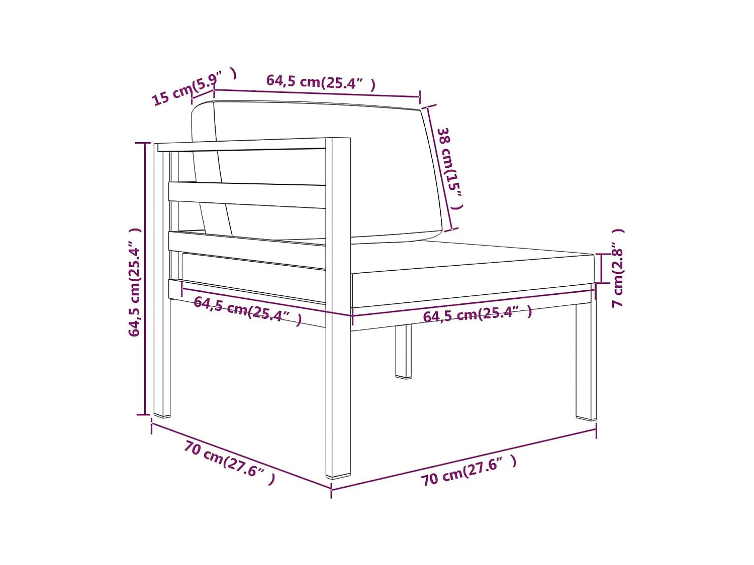 Conjunto de móveis de jardim móveis de exterior 7 peças com almofadas alumínio antracite 02_0017063
