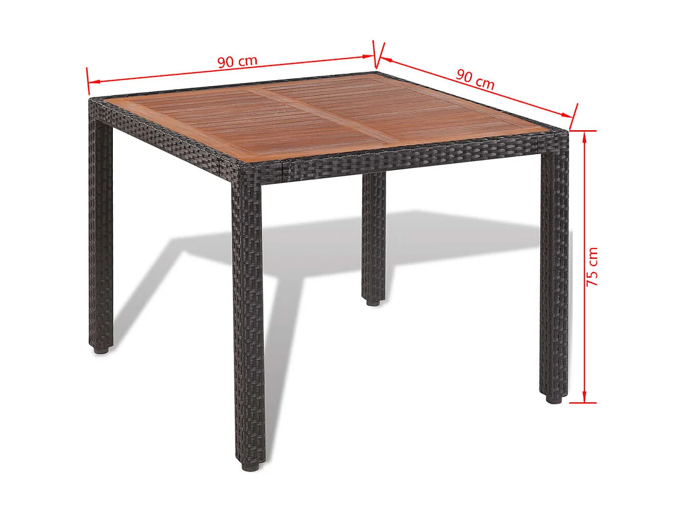 Mobili da giardino mobili da esterno Set di mobili da 5 pezzi con cuscini in resina intrecciata nera 02_0016473