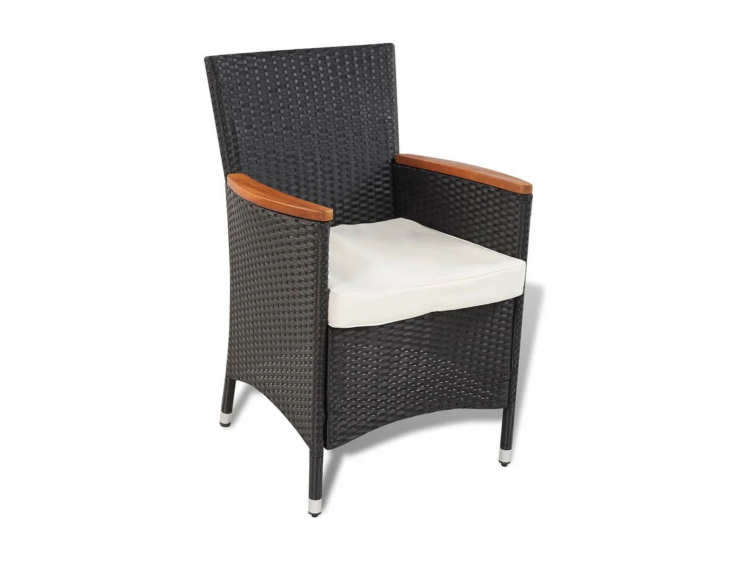 Salon de jardin meuble résine noire 90 x 90 x 75 cm 02_0016473