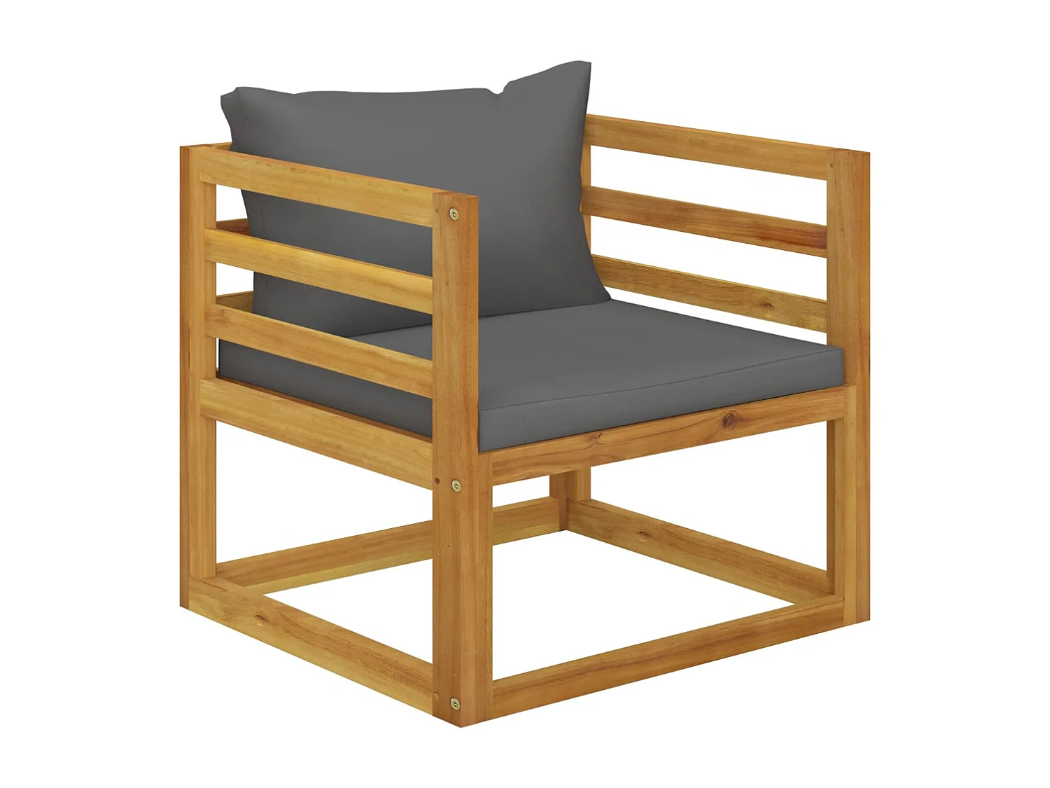 Mobili da giardino mobili da esterno Set di mobili da 6 pezzi con cuscino in legno massello di acacia 02_0016620