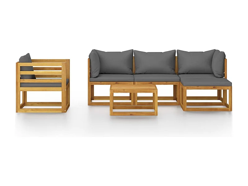 Salon de jardin meuble bois marron 70 x 70 x 60 cm 02_0016620