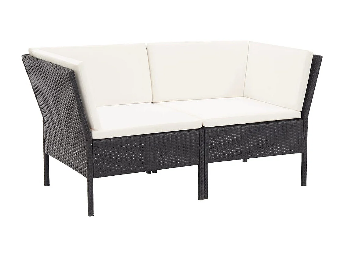 Set mobili da giardino 6 pz con cuscini in poly rattan nero 02_0016924
