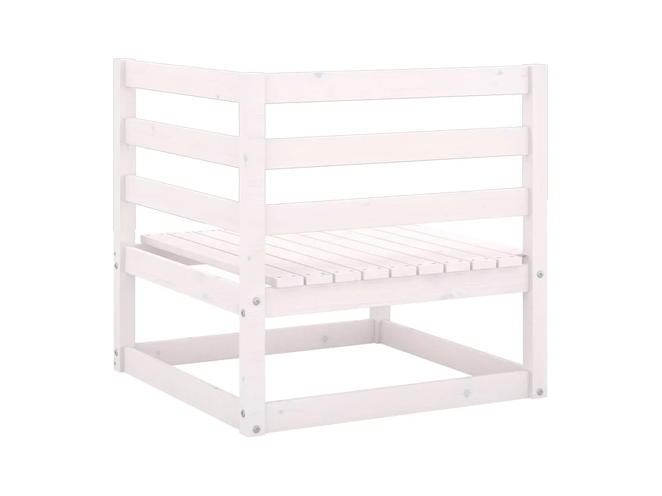 Sofá de canto de jardim branco em madeira de pinho maciça 02_0013207