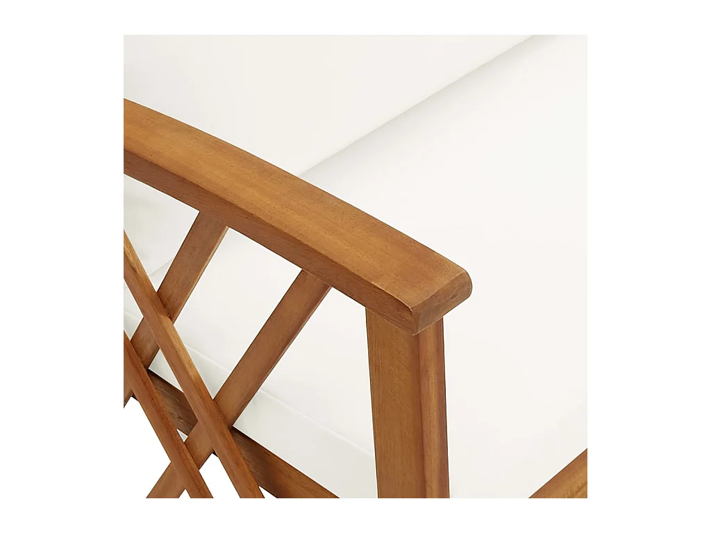 Móveis de jardim móveis de exterior Conjunto de móveis de 2 peças com almofadas madeira de acácia maciça 02_0015882