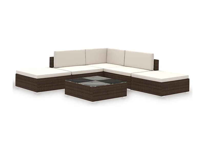 Salon de jardin meuble résine marron 70 x 70 x 52.5 cm 02_0016887