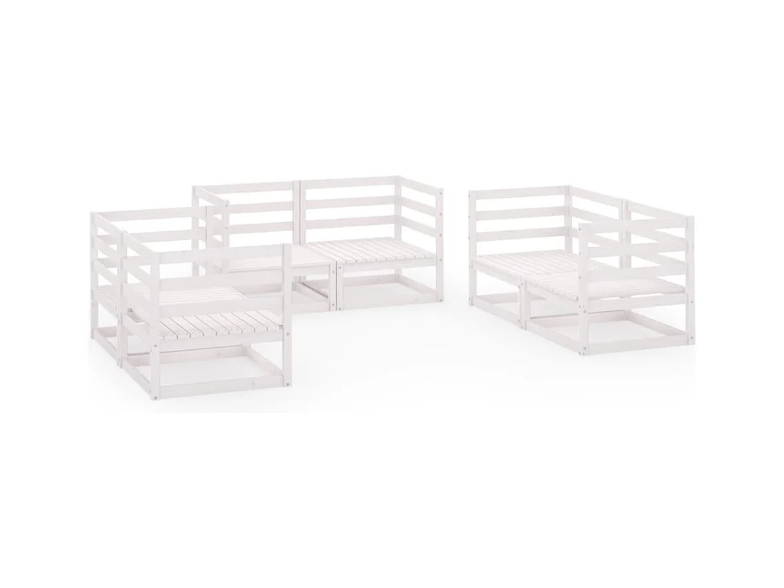 Mobili da giardino mobili da esterno set di mobili 6 pezzi in legno massello di pino bianco 02_0016975