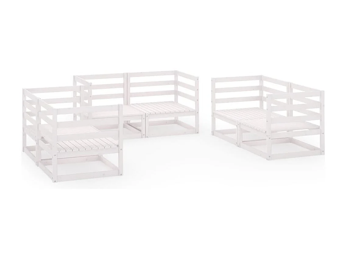 Mobili da giardino mobili da esterno set di mobili 6 pezzi in legno massello di pino bianco 02_0016975