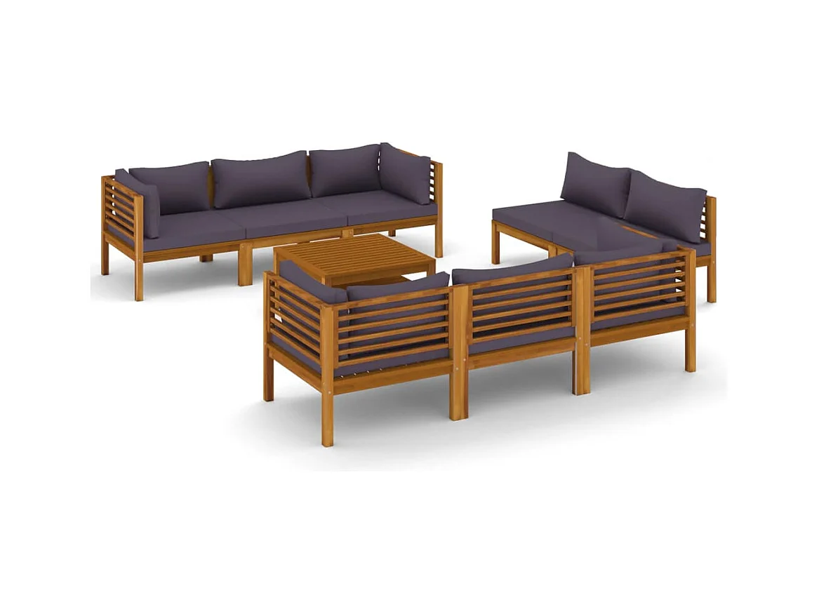 Salon de jardin meuble bois marron 69 x 69 x 62.5 cm 02_0017888