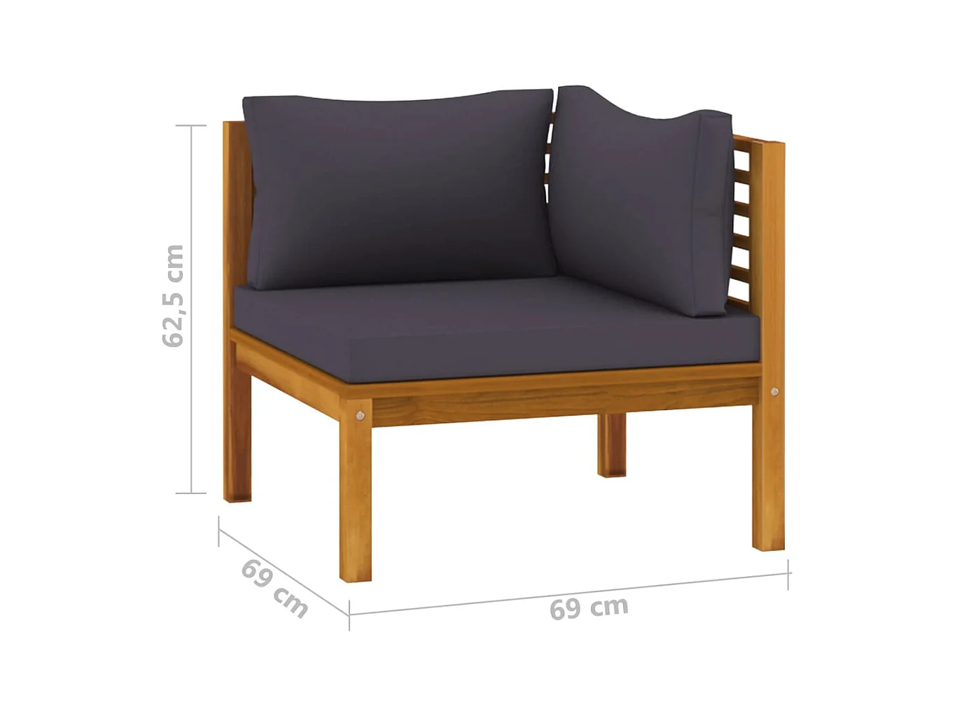 Salon de jardin meuble bois marron 69 x 69 x 62.5 cm 02_0017888