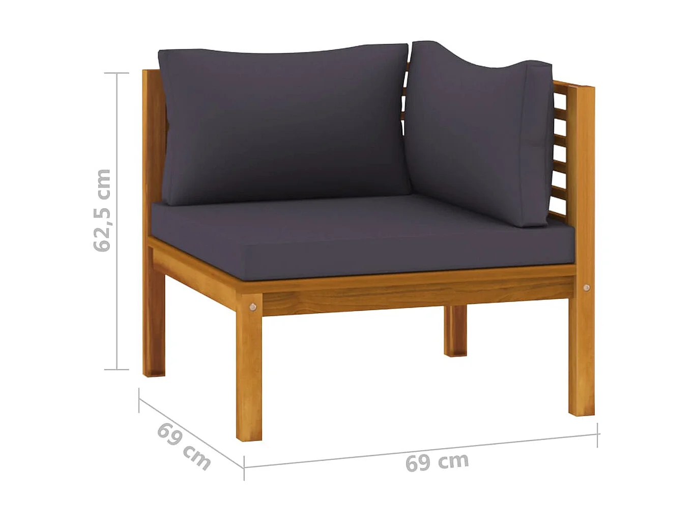 Mobili da giardino mobili da esterno Set di mobili da 9 pezzi con cuscino in legno massello di acacia 02_0017888