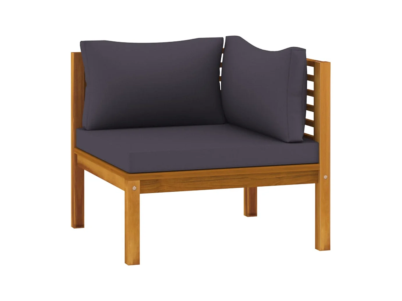 Muebles de jardín muebles de exterior juego de muebles de 5 piezas con cojín de madera maciza de acacia 02_0016290