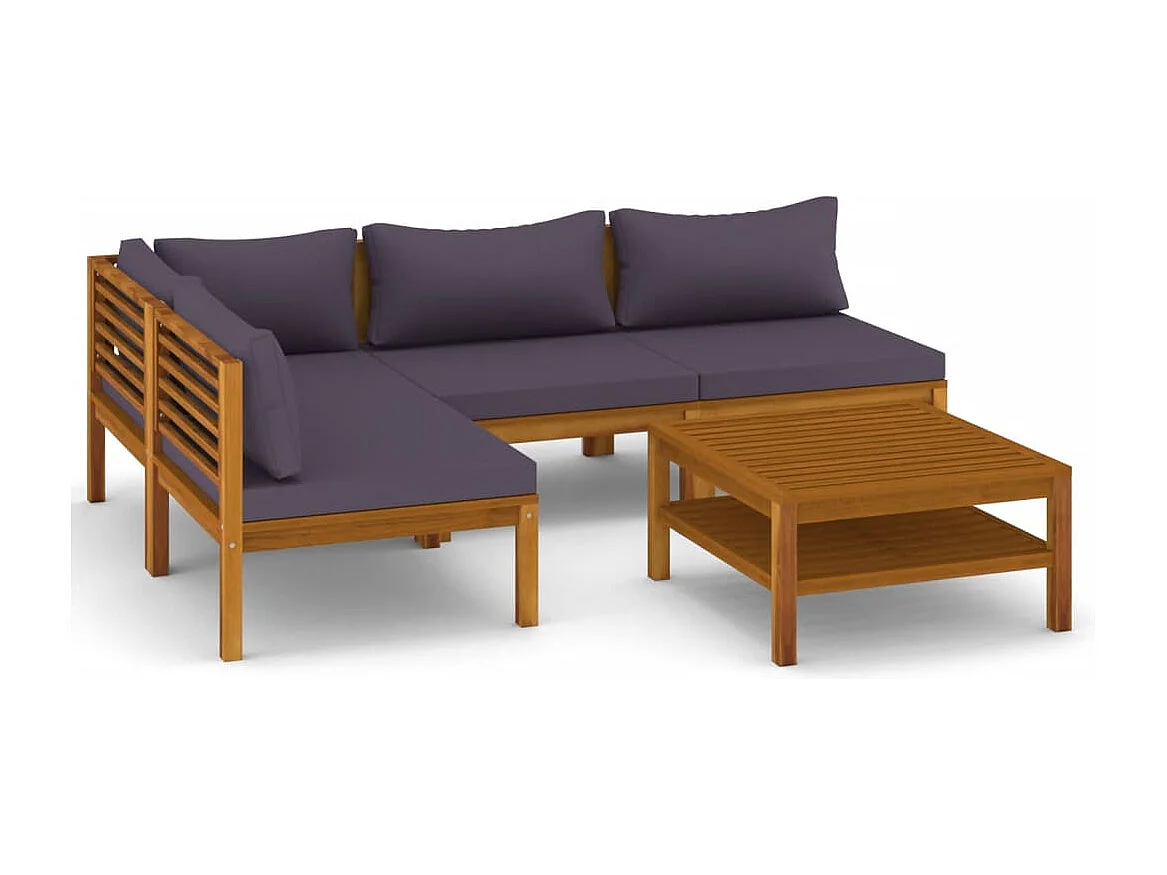 Salon de jardin meuble bois marron 69 x 69 x 62.5 cm 02_0016290