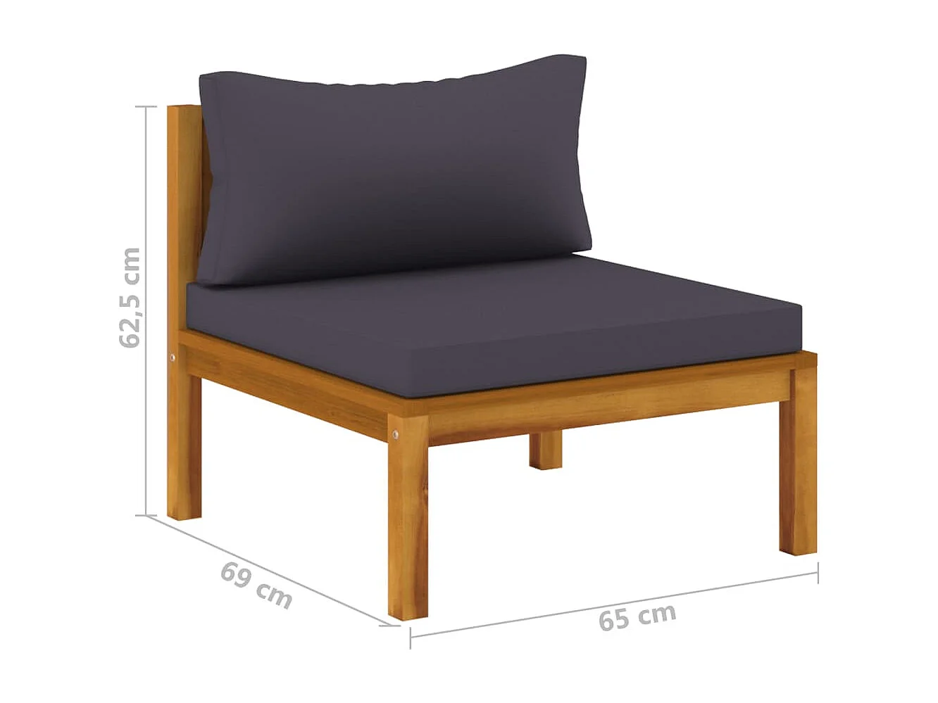 Salon de jardin meuble bois marron 69 x 69 x 62.5 cm 02_0016290