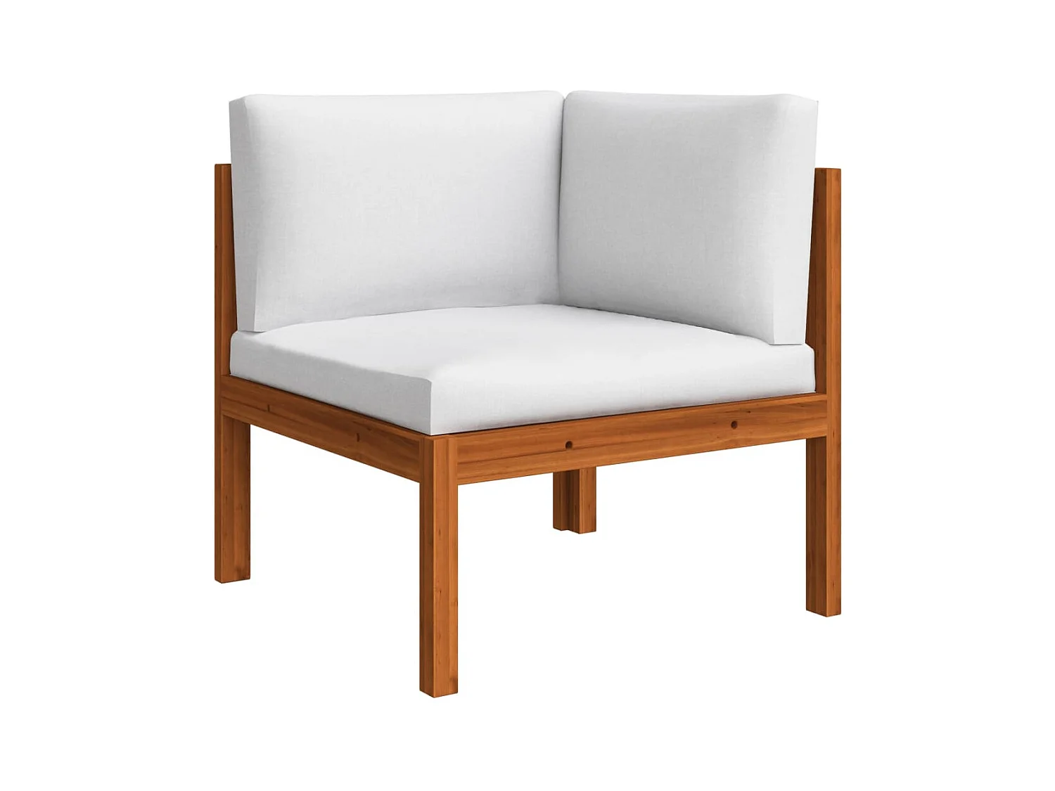 Mobili da giardino mobili da esterno Set di mobili da 7 pezzi con cuscini color crema in legno massello di acacia 02_0017170