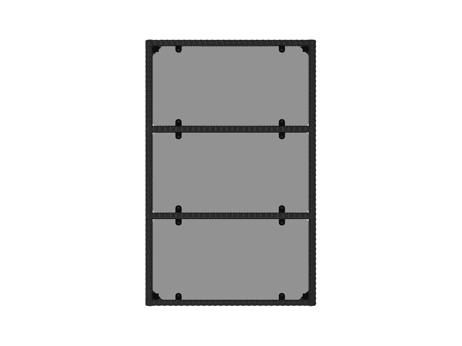 Salon de jardin meuble résine noire 90 x 50 x 67 cm 02_0016843