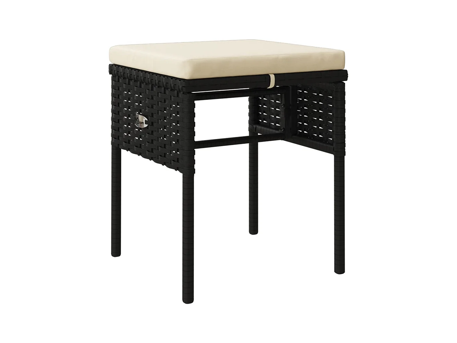 Salon de jardin meuble résine noire 90 x 50 x 67 cm 02_0016843