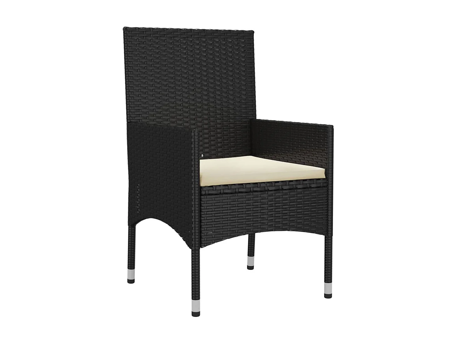 Salon de jardin meuble résine noire 90 x 50 x 67 cm 02_0016843