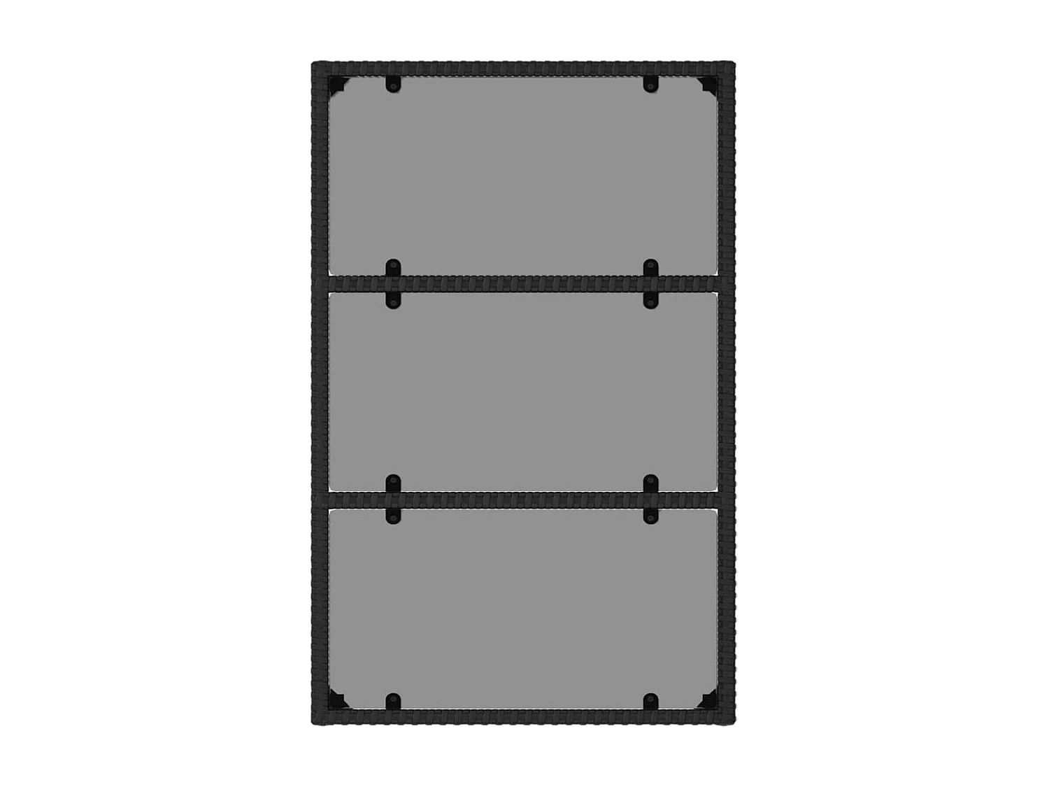 Mobili da giardino mobili da esterno Set di mobili da 6 pezzi con cuscini neri in resina intrecciata 02_0016843