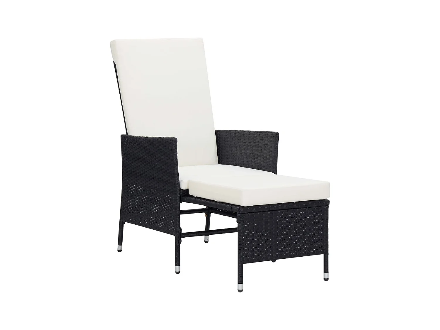 Salon de jardin meuble résine noire 62 x 131 x 106 cm 02_0015907