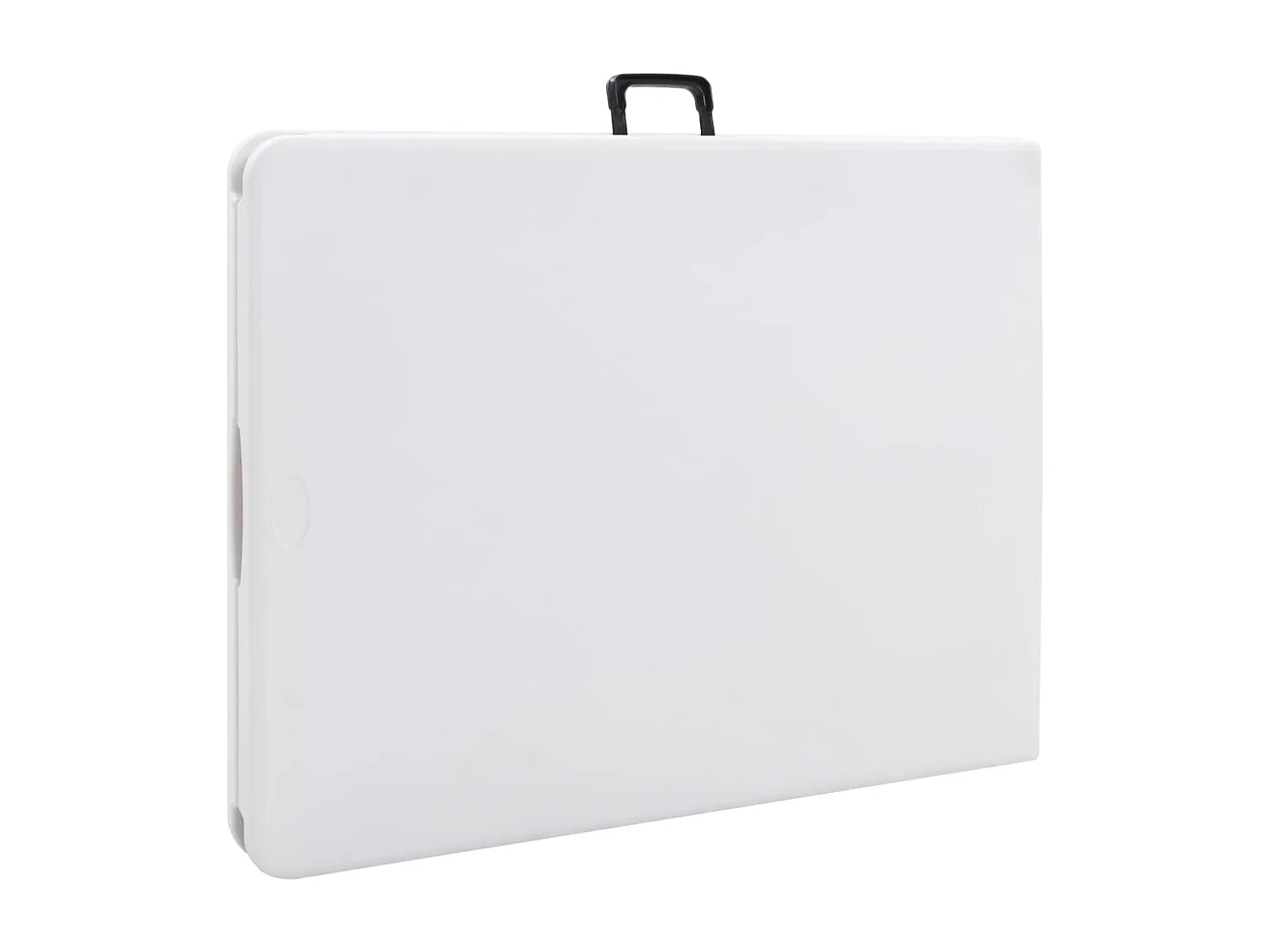 Mesa de jardín plegable con 2 bancos 180 cm acero y HDPE blanco 02_0018691