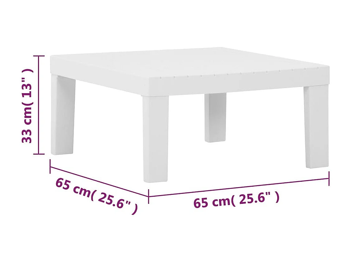 Móveis de jardim móveis de exterior Conjunto de móveis de 4 peças com almofadas de plástico branco 02_0016171