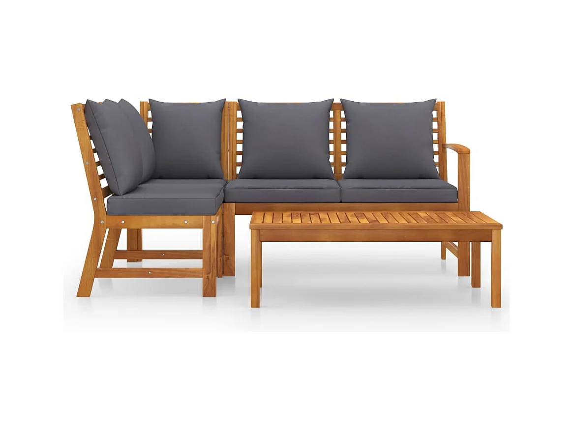 Salon de jardin meuble bois marron 114.5 x 60.5 x 81 cm 02_0016071