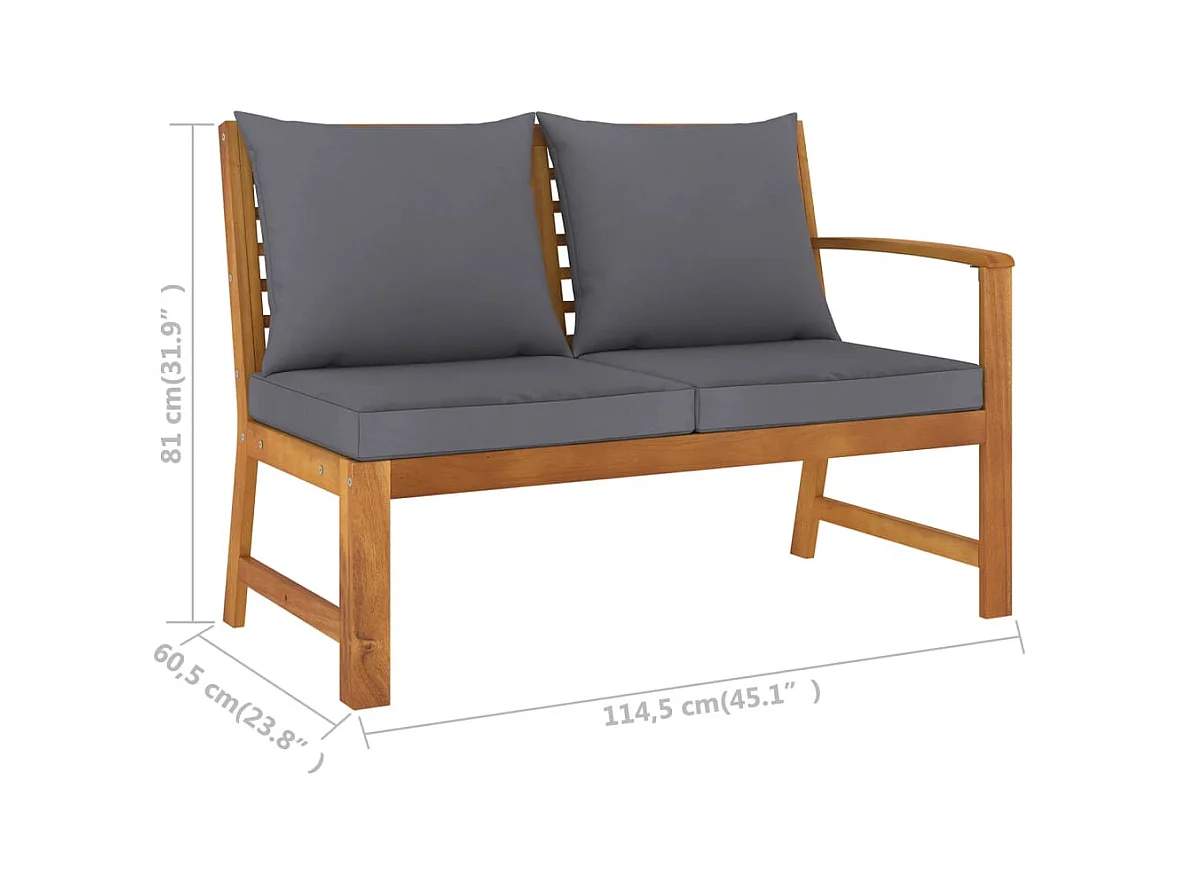 Salon de jardin meuble bois marron 114.5 x 60.5 x 81 cm 02_0016071