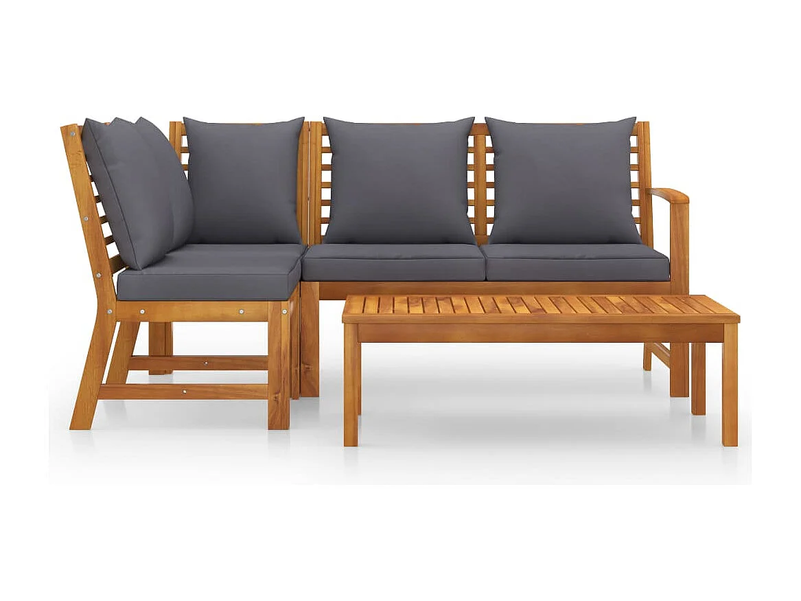 Salon de jardin meuble bois marron 114.5 x 60.5 x 81 cm 02_0016071