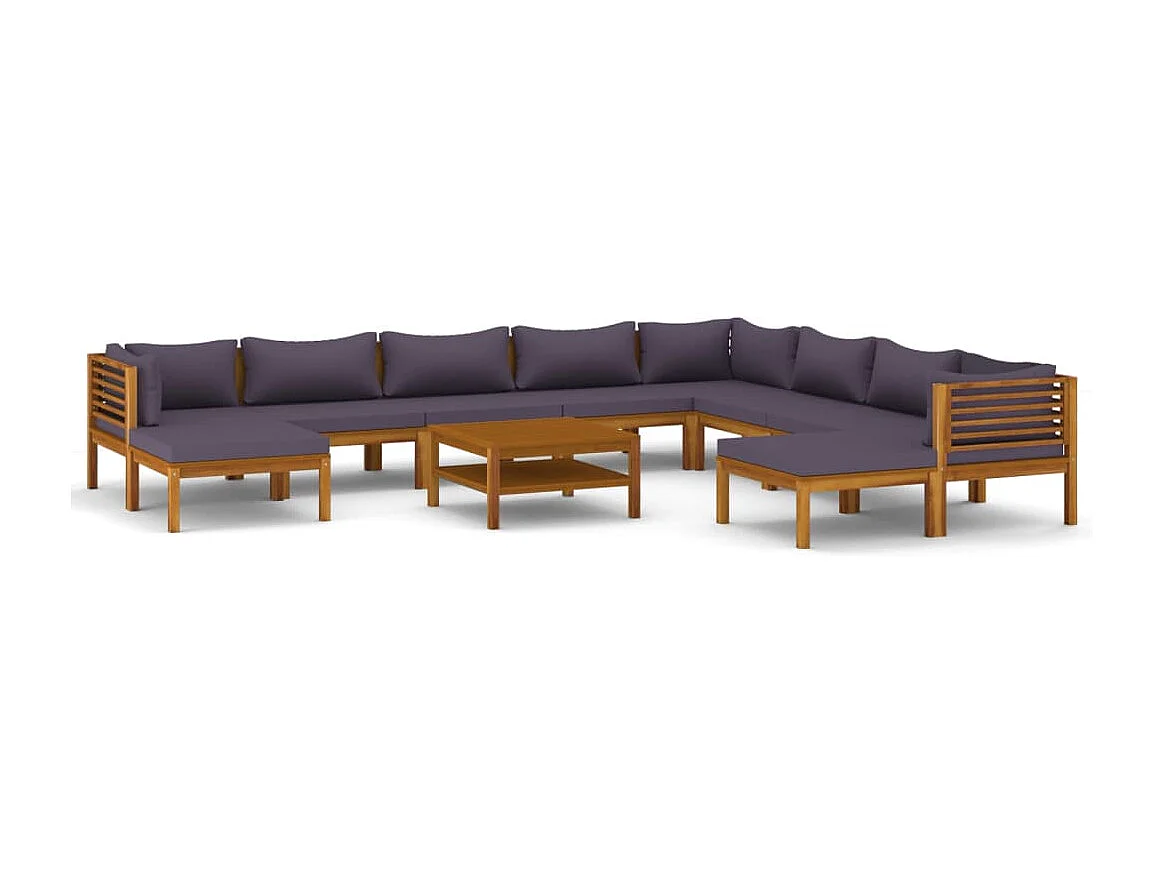 Salon de jardin meuble bois marron 65 x 65 x 35 cm 02_0015282