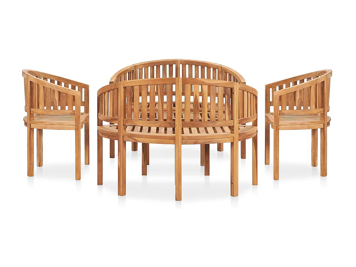 Salon de jardin meuble bois marron 120 x 52 x 86 cm 02_0016580