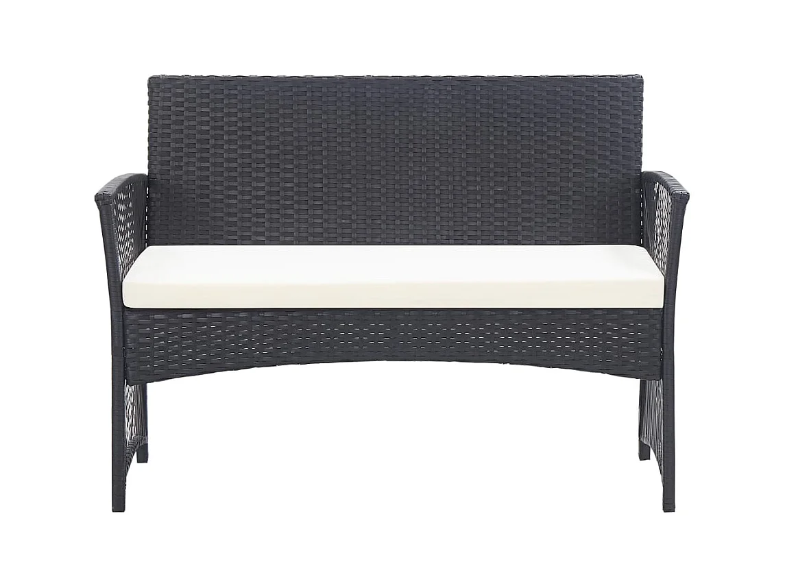 Salon de jardin meuble résine noire 109 x 58 x 76 cm 02_0016075