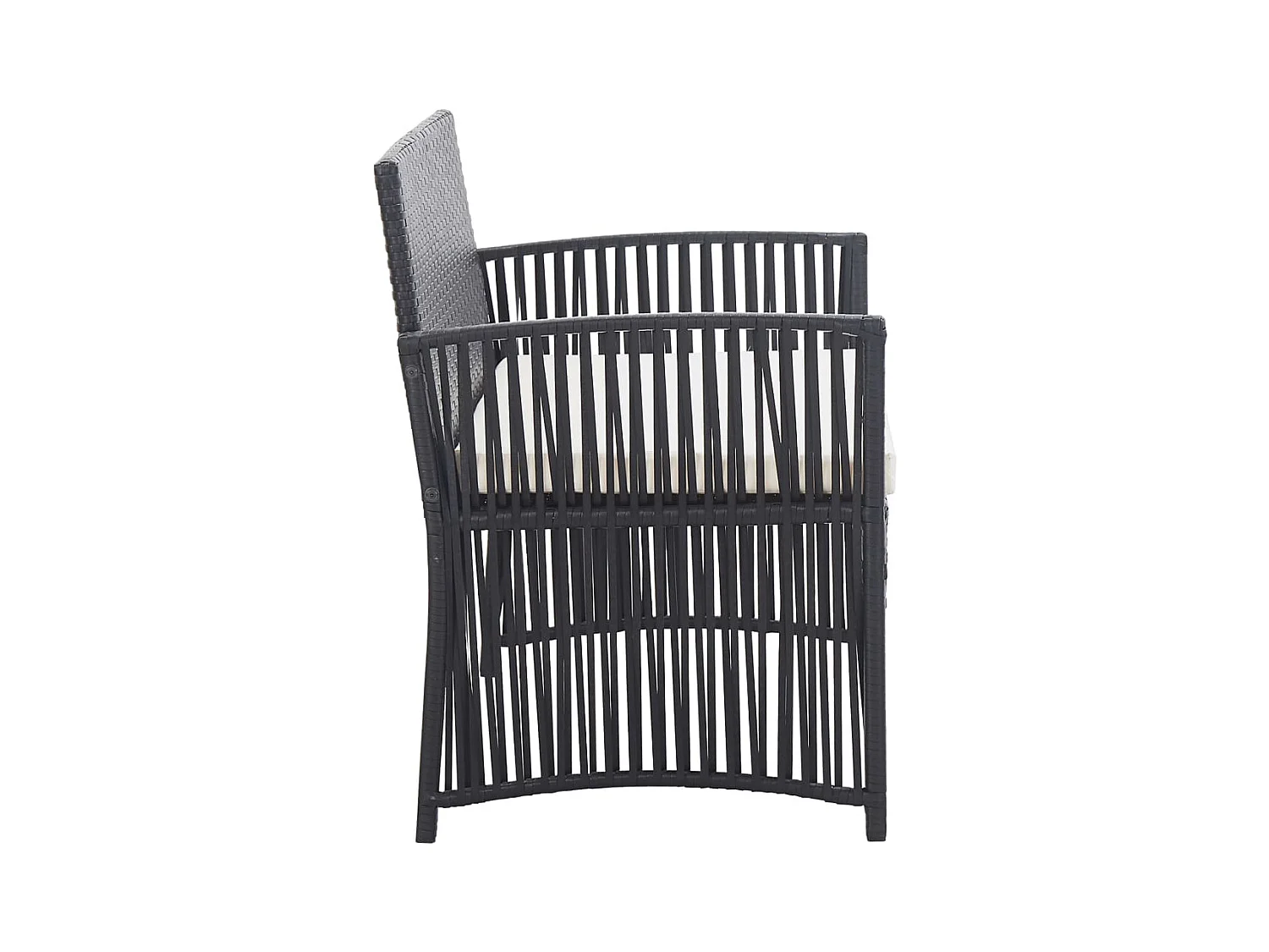 Salon de jardin meuble résine noire 109 x 58 x 76 cm 02_0016075