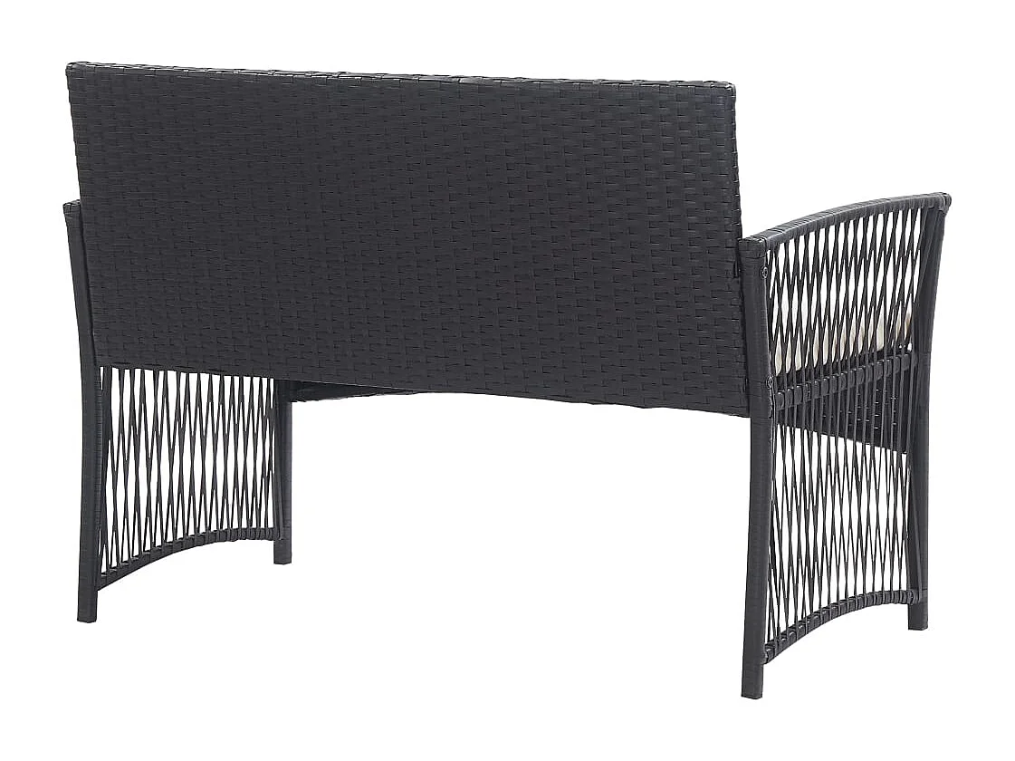 Salon de jardin meuble résine noire 109 x 58 x 76 cm 02_0016075