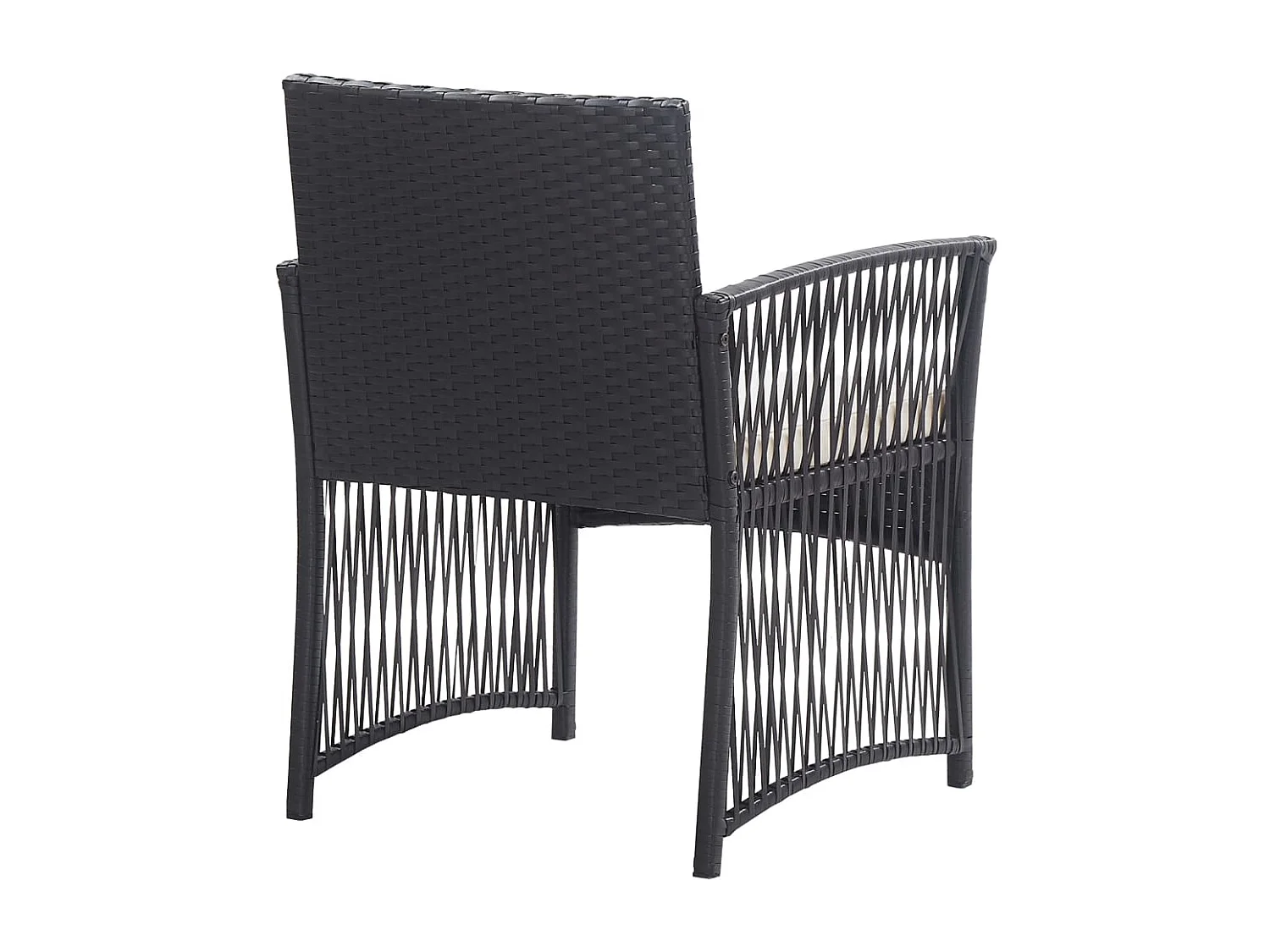 Salon de jardin meuble résine noire 109 x 58 x 76 cm 02_0016075