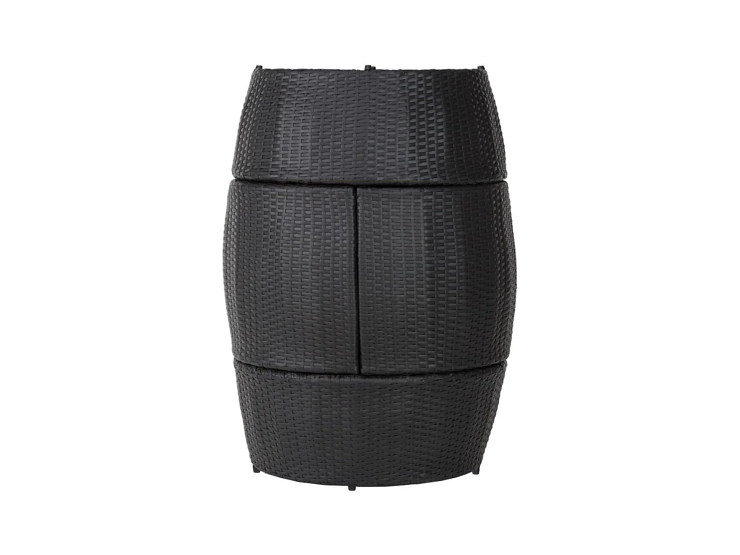 Salon de jardin rotin résine noire 49 x 49 x 42.5 cm 2108086