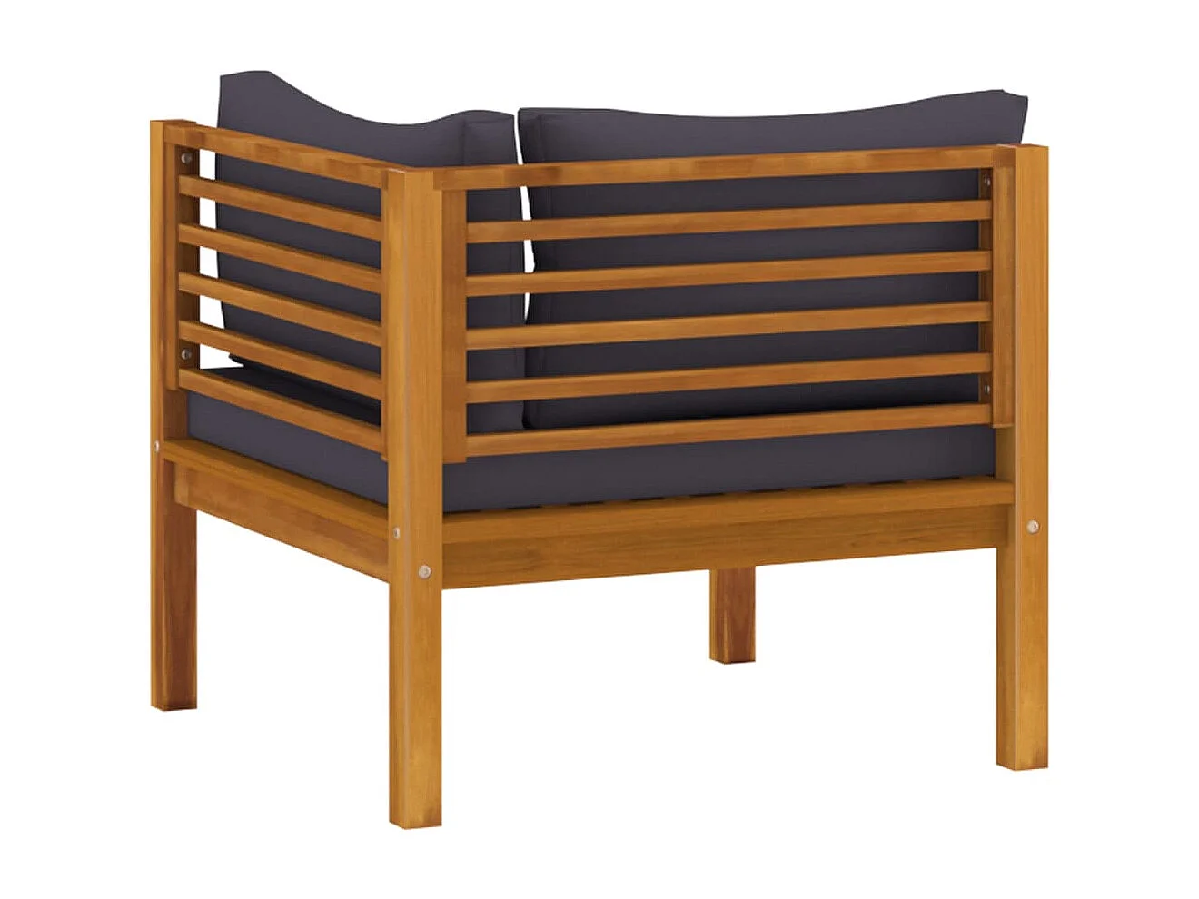 Muebles de jardín muebles de exterior juego de muebles de 5 piezas con cojín de madera maciza de acacia 02_0016286