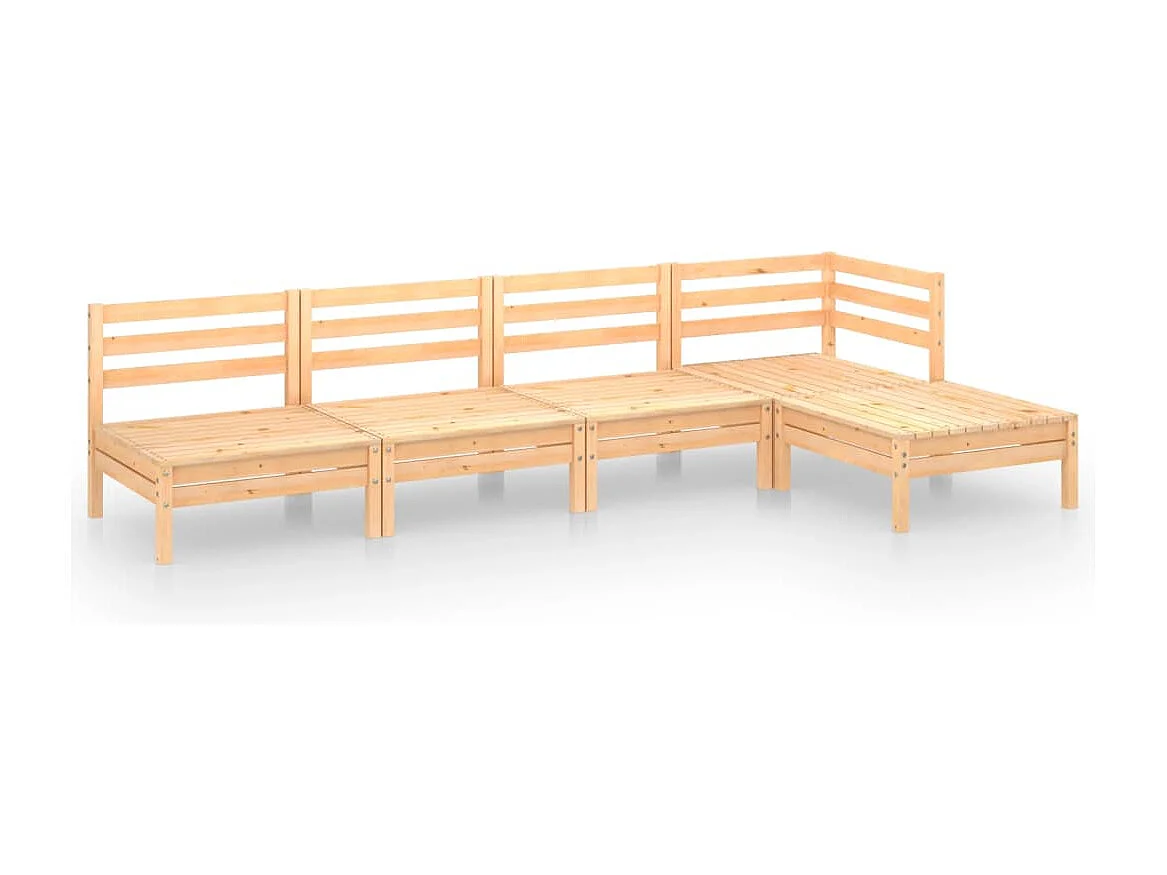 Mobili da giardino mobili da esterno set di mobili 5 pezzi in legno di pino massiccio 02_0016534