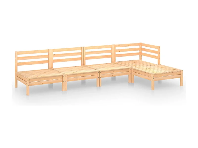 Muebles de jardín muebles de exterior juego de muebles 5 piezas madera maciza de pino 02_0016534