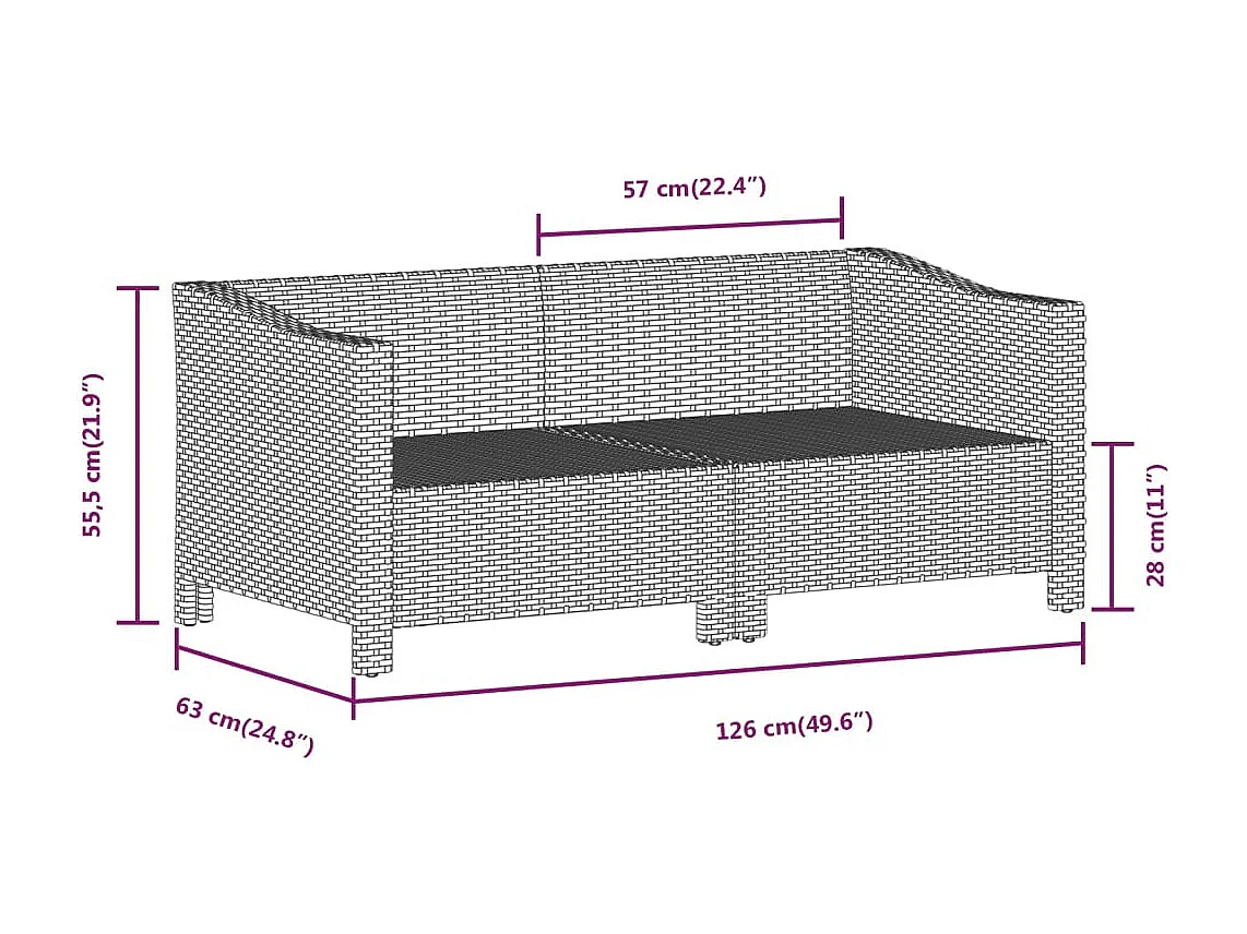 Mobili da giardino mobili da esterno Set di mobili da 6 pezzi con cuscini grigi in resina intrecciata 02_0016794