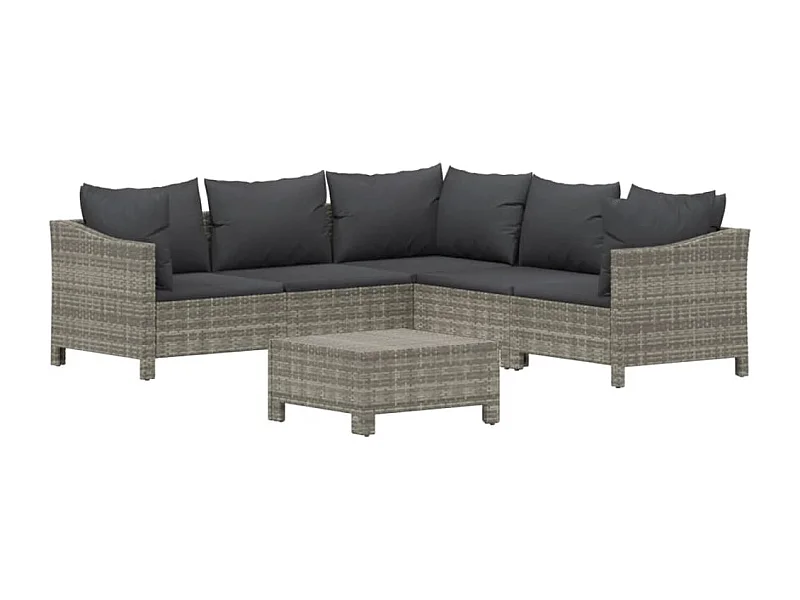 Salon de jardin meuble résine grise 63 x 63 x 55.5 cm 02_0016795