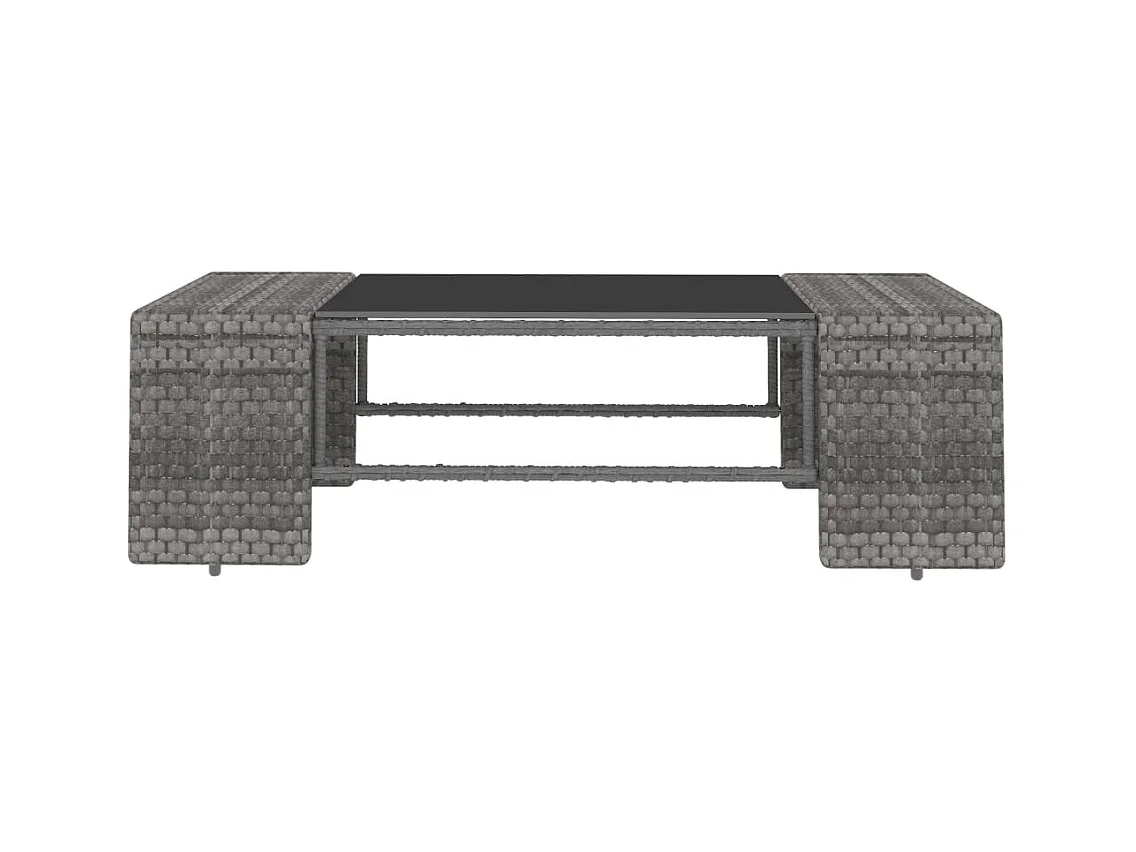 Salon de jardin meuble résine grise 58.5 x 65.5 x 52 cm 02_0016277