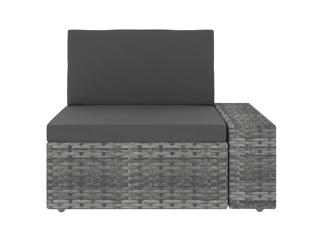 Salon de jardin meuble résine grise 58.5 x 65.5 x 52 cm 02_0016277