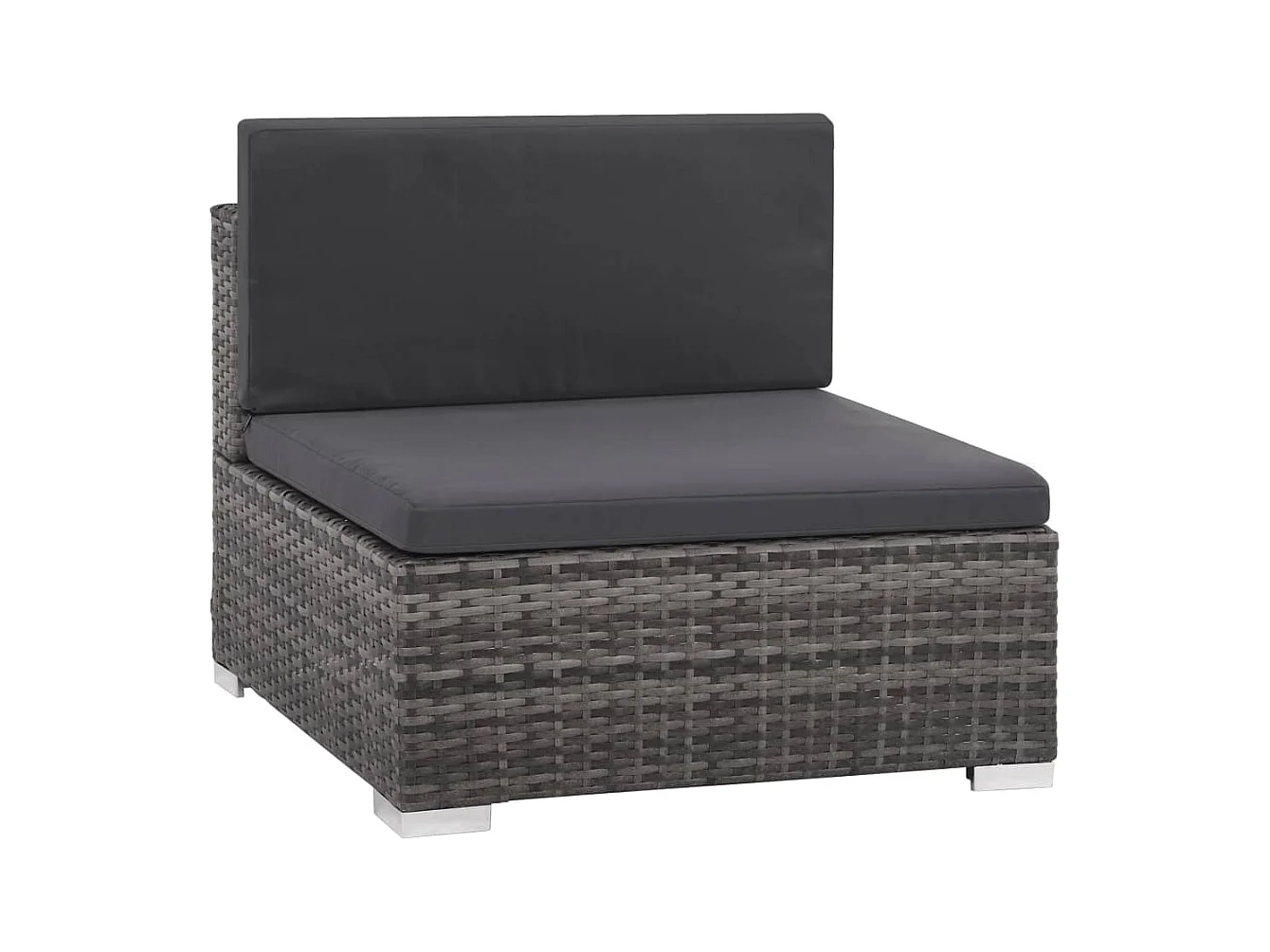 Salon de jardin meuble résine grise 70 x 70 x 54 cm 02_0016861