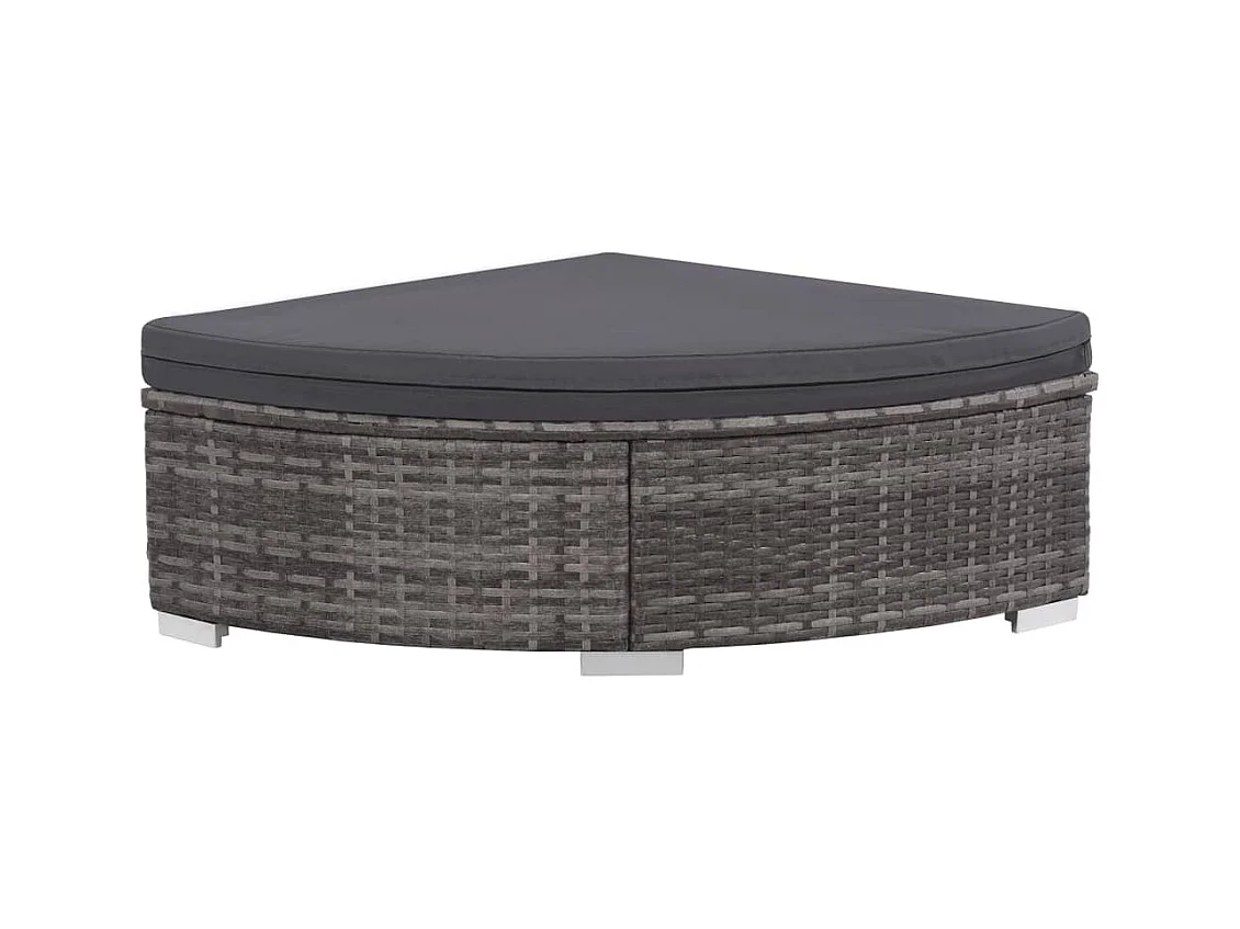 Salon de jardin meuble résine grise 70 x 70 x 54 cm 02_0016861