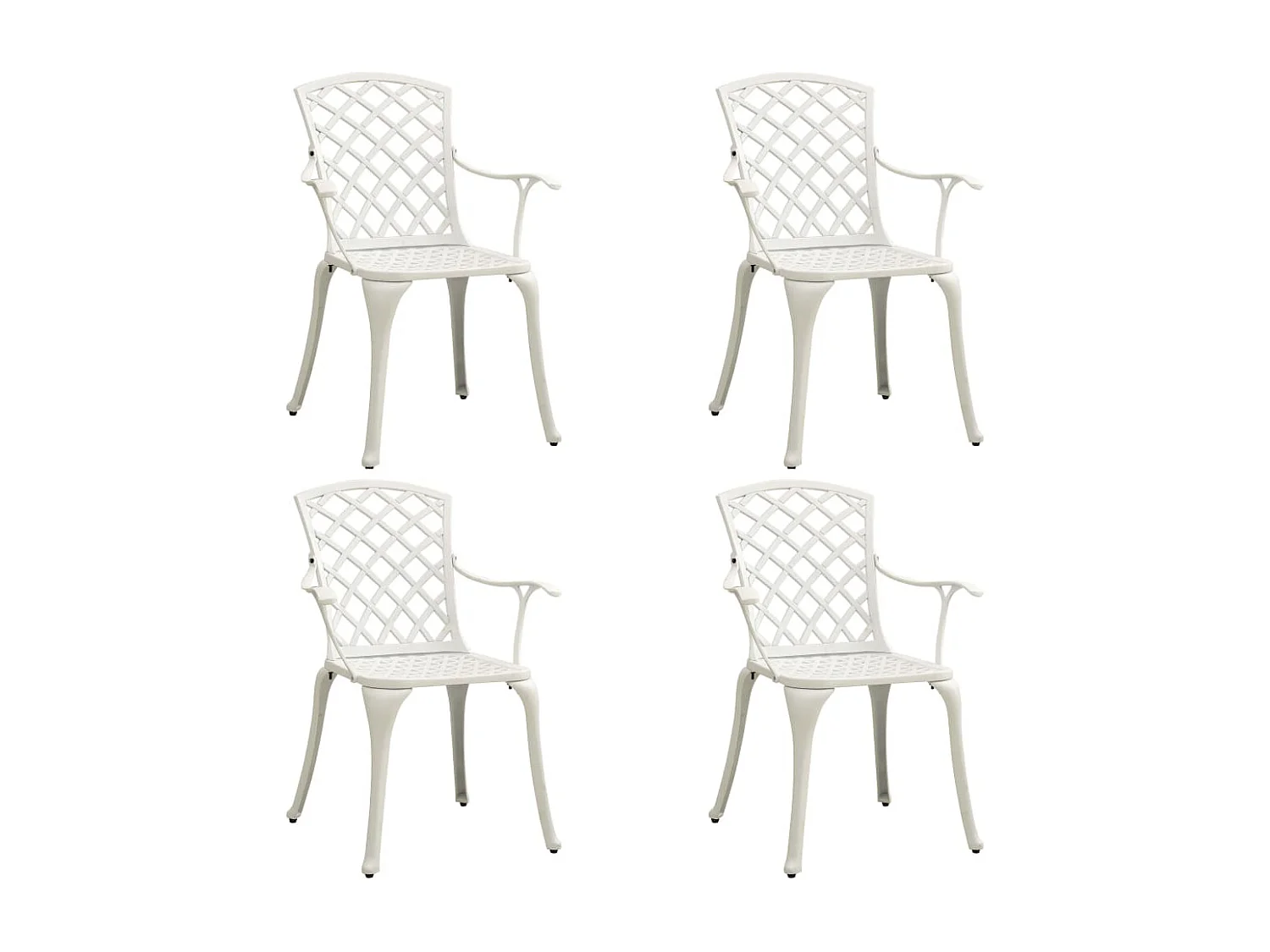 Ensemble de bistro jardin aluminium blanche 90 x 90 x 74 cm 02_0013531