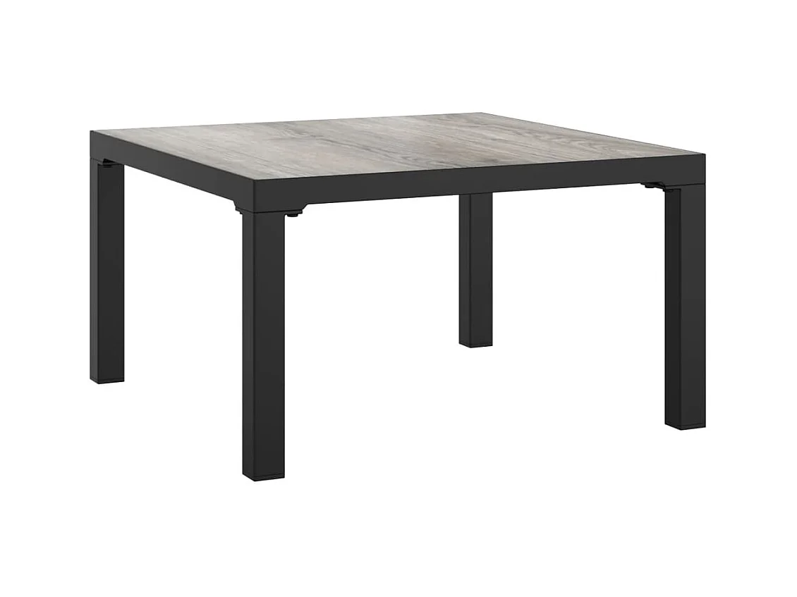 Móveis de jardim móveis de exterior conjunto de 7 peças de resina tecida preta e cinza 02_0017448