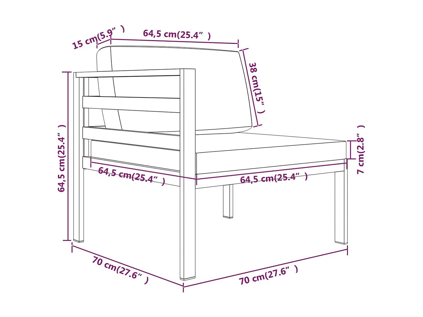 Muebles de jardín conjunto de muebles de exterior 9 piezas con cojines aluminio antracita 02_0017892