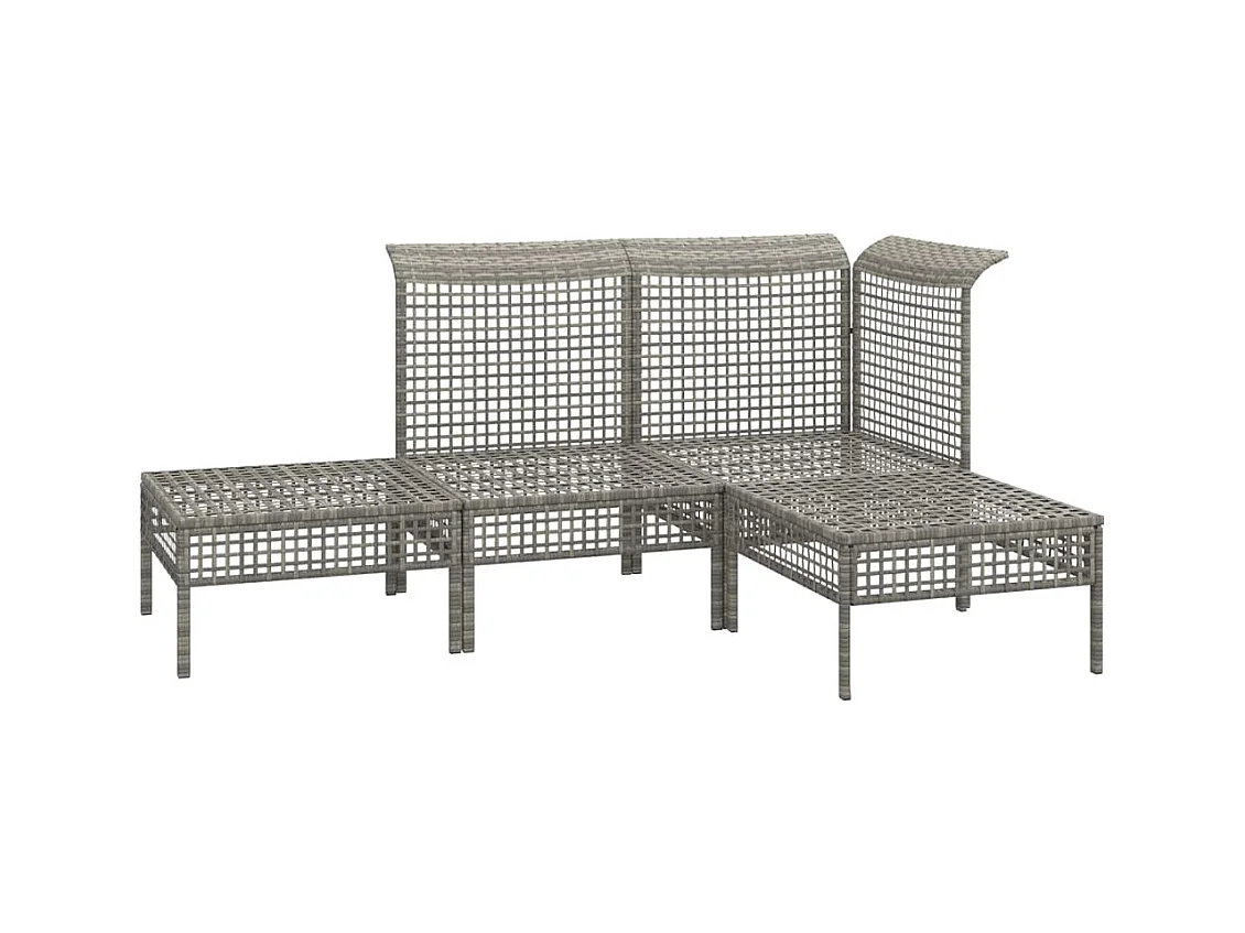 Salon de jardin meuble résine grise 65 x 65 x 75 cm 02_0016144