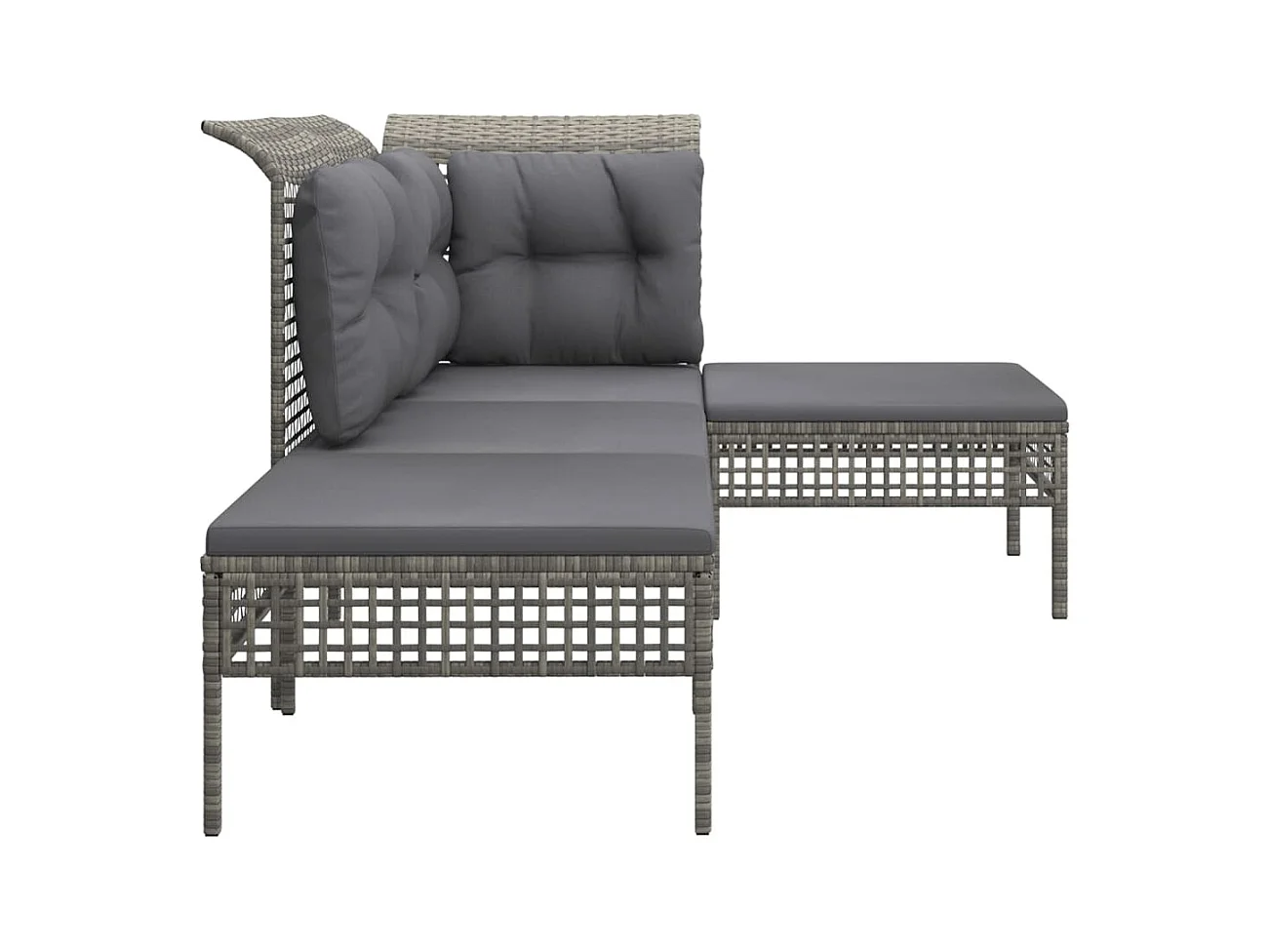 Salon de jardin meuble résine grise 65 x 65 x 75 cm 02_0016144